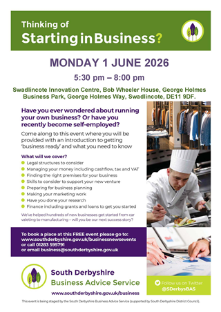 Thinking of Starting In Business - 1 June 2026